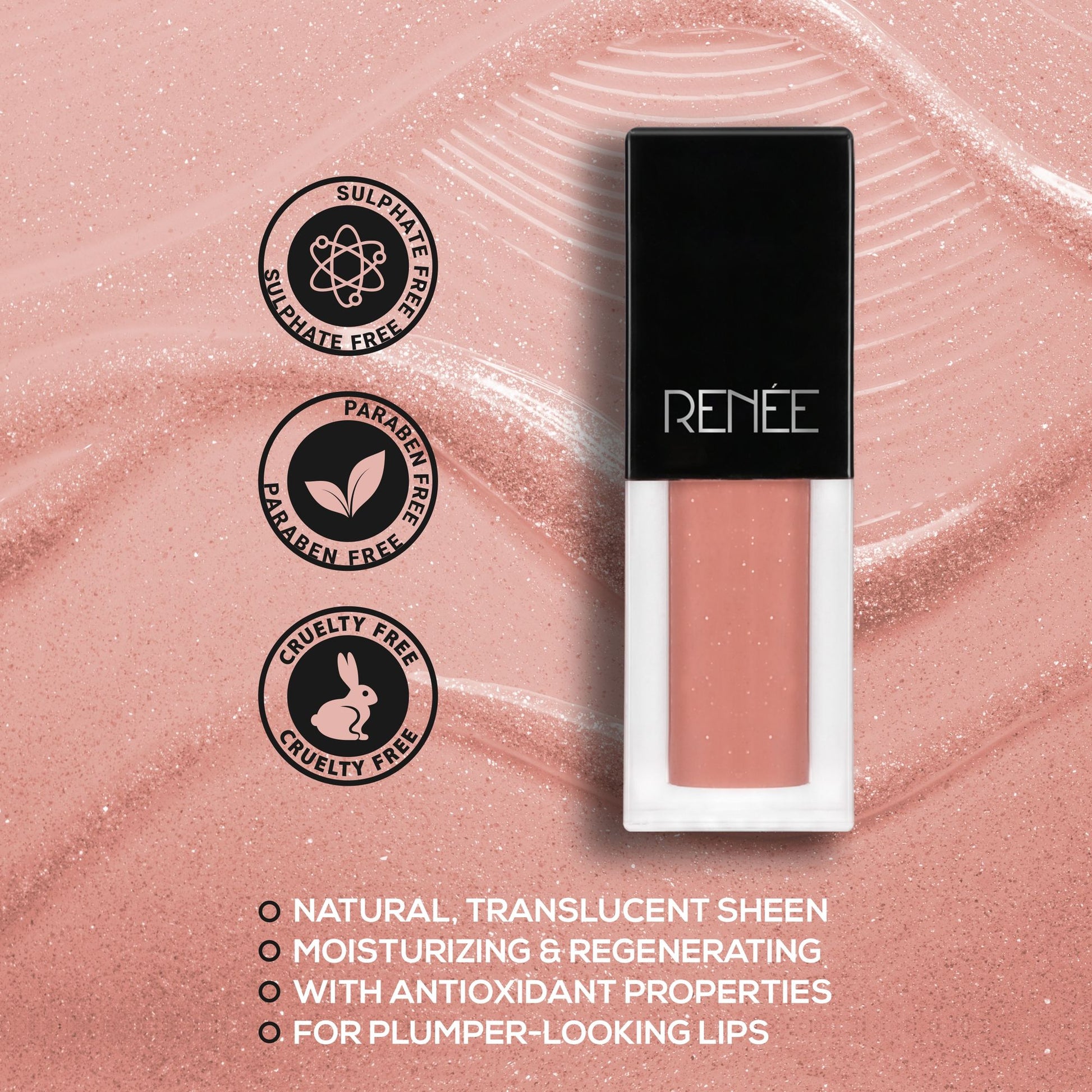 Renee Cosmetics See Me Shine Lip Gloss - No Show Nude