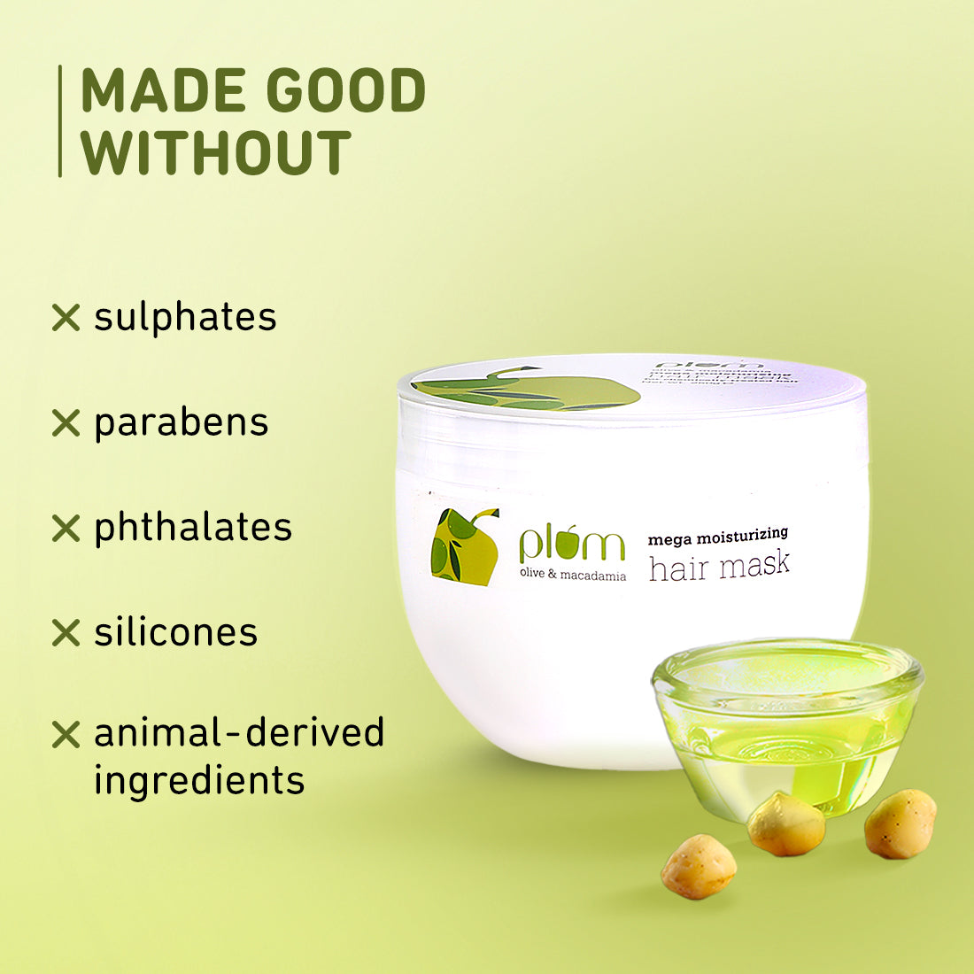 Plum Goodness Olive & Macadamia Mega Moisturizing Hair Mask