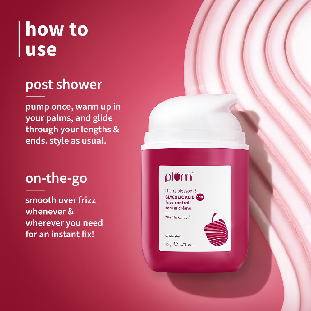 0.3% Glycolic Acid & Cherry Blossom Frizz Control Serum Creme