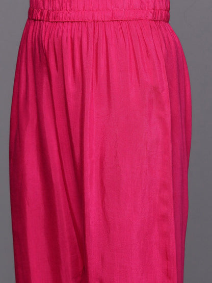Indyancart VA Ethnic Motifs Jacquard Kurta with Palazzos & Dupatta