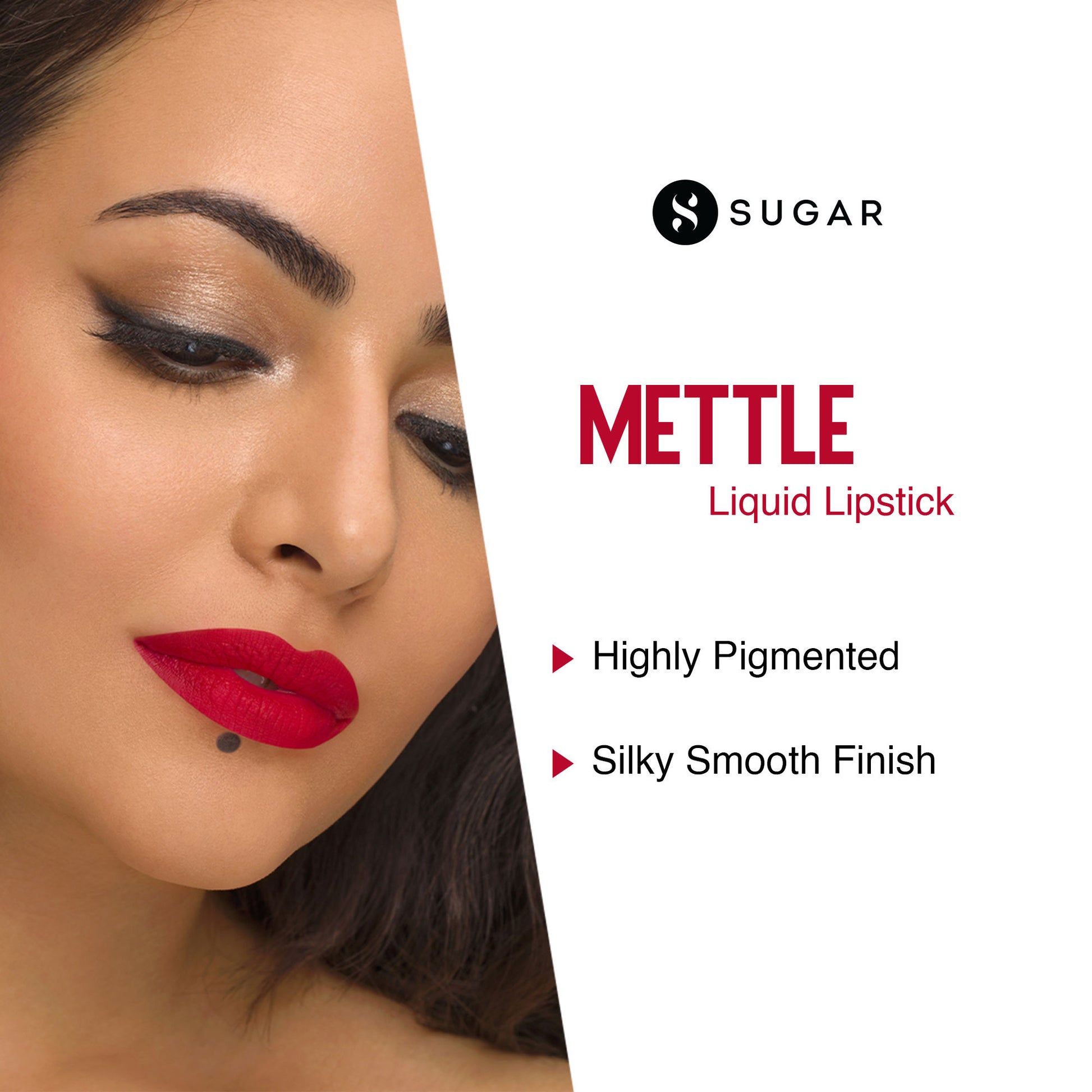 SUGAR Mettle Liquid Lipstick - 04 Sirius (Cherry Red)