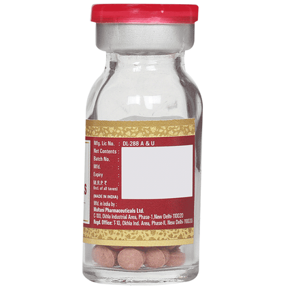 Multani Vasant Malati Ras Ayurvedic tablets with gold tablet, traditional herbal medicine for health and wellness.
