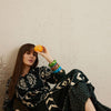 Dhiyona IE Printed Three-Quarter Sleeves A-Line Tunic With Trouser