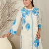 Dhiyona IE Printed Pure Cotton Mandarin Collar Neck Top With Palazzos Co-Ords