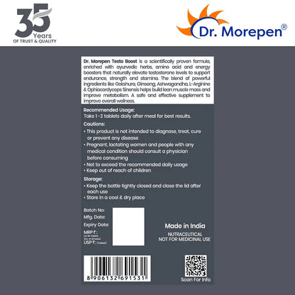 Dr. Morepen Natural & Pure SJ Resin and Testo Boost Tablets Combo