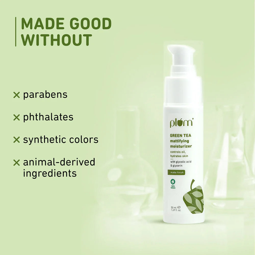 Plum Goodness Green Tea Mattifying Moisturizer for Oily & Acne-Prone Skin