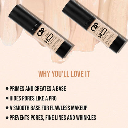 C2P Pro Ultra HD Poreless Peach Matte Highlighting Pre Base Primer Absorbs Oil and Hydrates Skin
