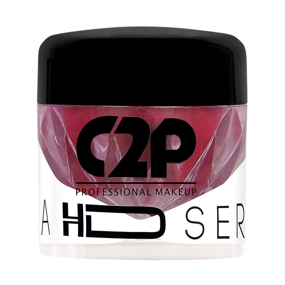 C2P Pro Misty 87 loose precious eye shadow pigment with long-lasting shimmer for face and body, shown in a close-up image.