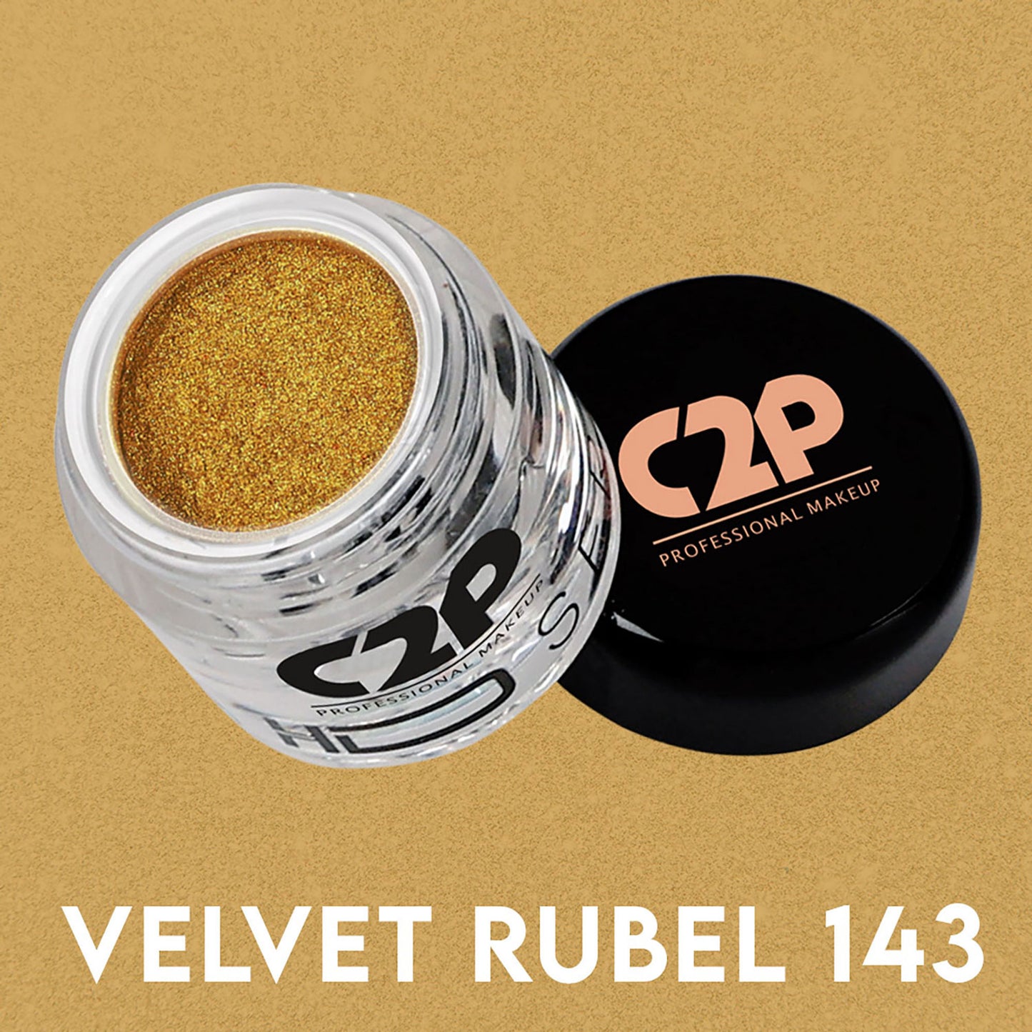 C2P Pro HD Loose Precious Eye Shadow Pigment Long-Lasting Shimmer for Face Body - Velvet Rubel 143