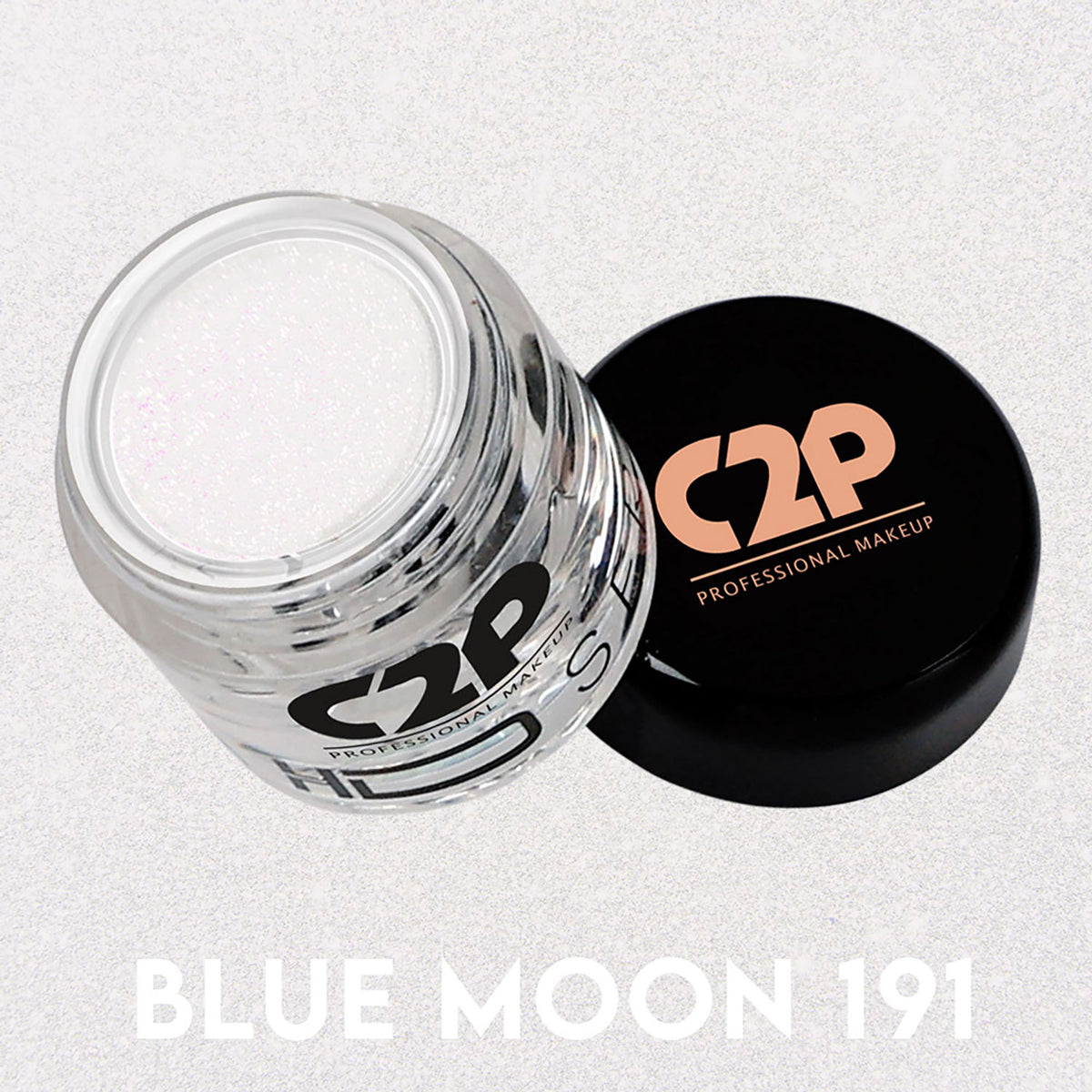 C2P Pro Blue Moon 191 loose eye shadow pigment with shimmering blue color for face and body, long-lasting and high-quality.
