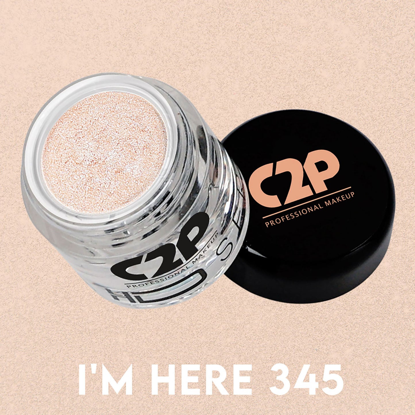 C2P Pro HD Loose Precious Eye Shadow Pigment Long-Lasting Shimmer for Face Body - I'm Here 345