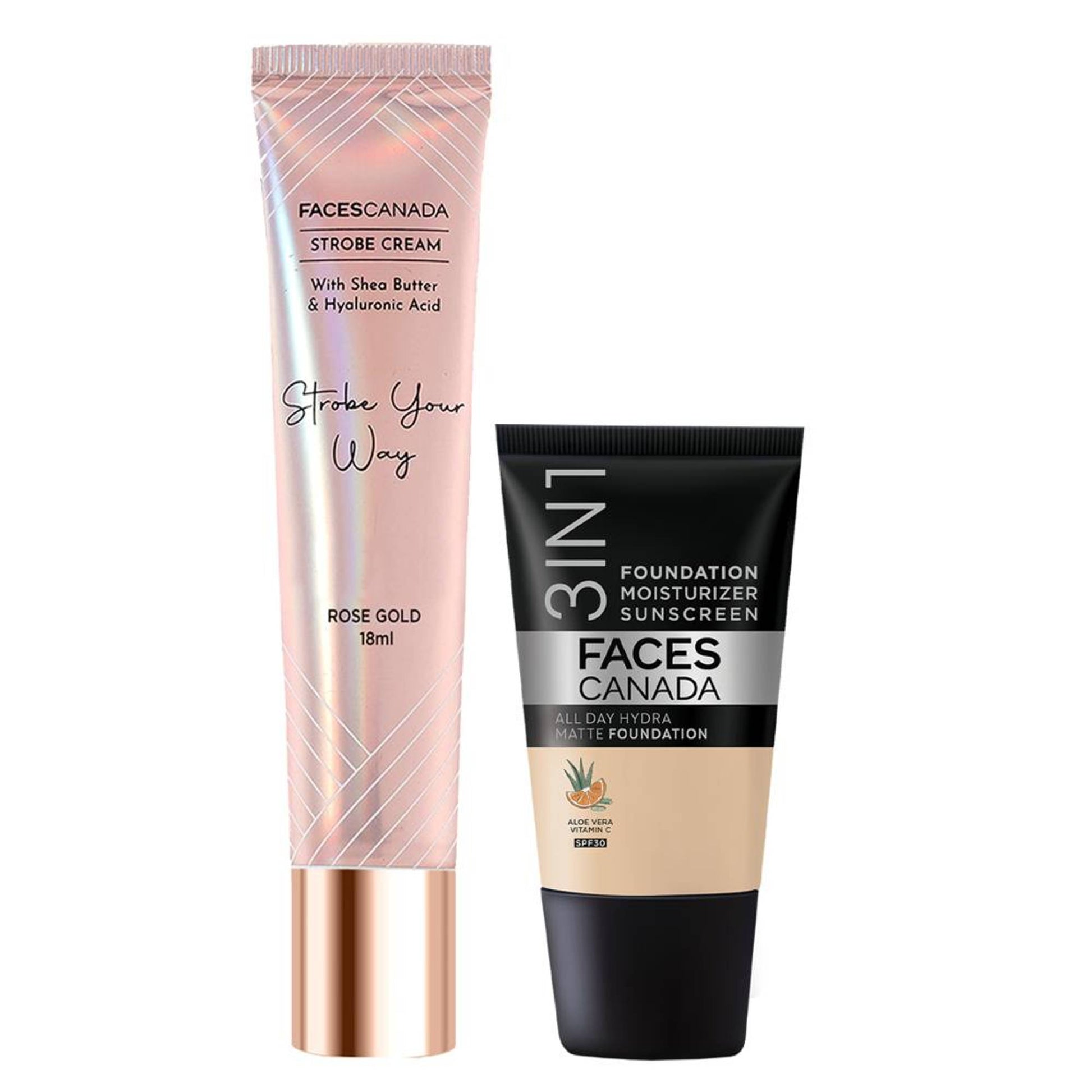 Faces Canada Flawless Rose Gold Glow Kit - Absolute Ivory 012