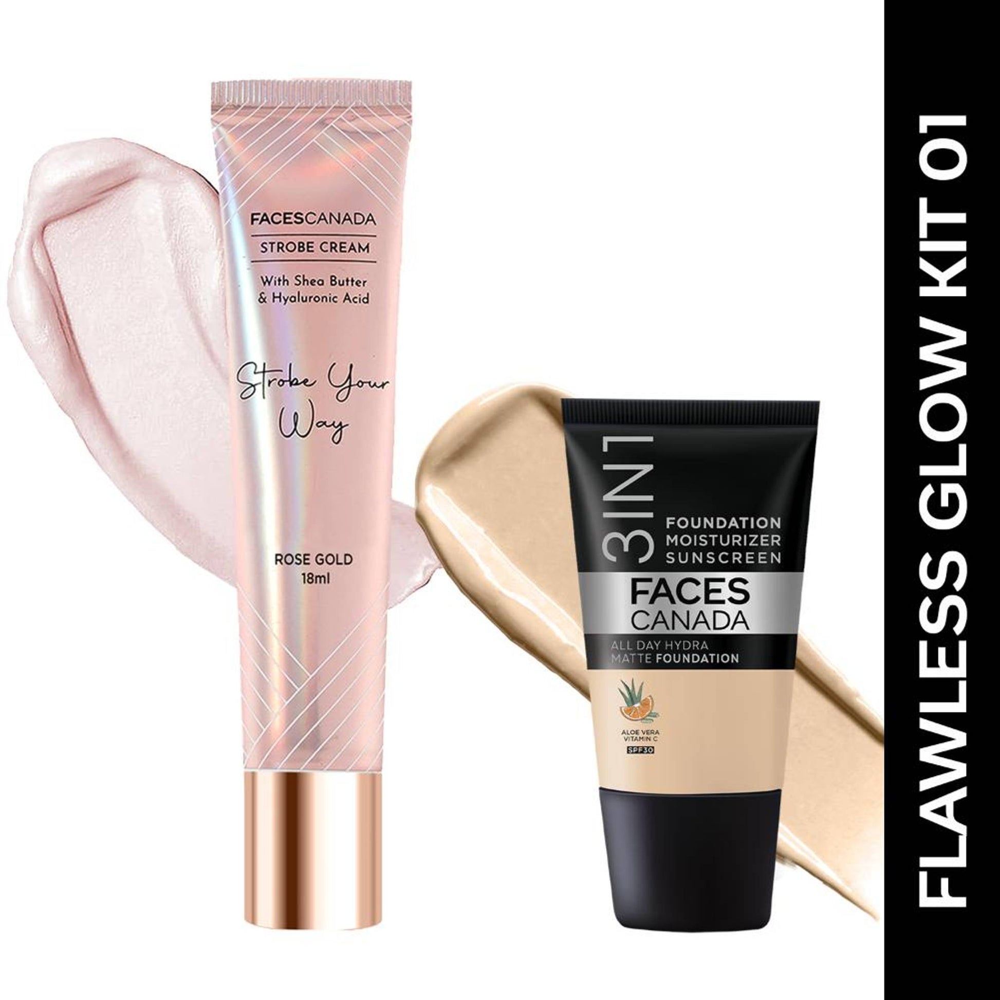 Faces Canada Flawless Rose Gold Glow Kit - Absolute Ivory 012