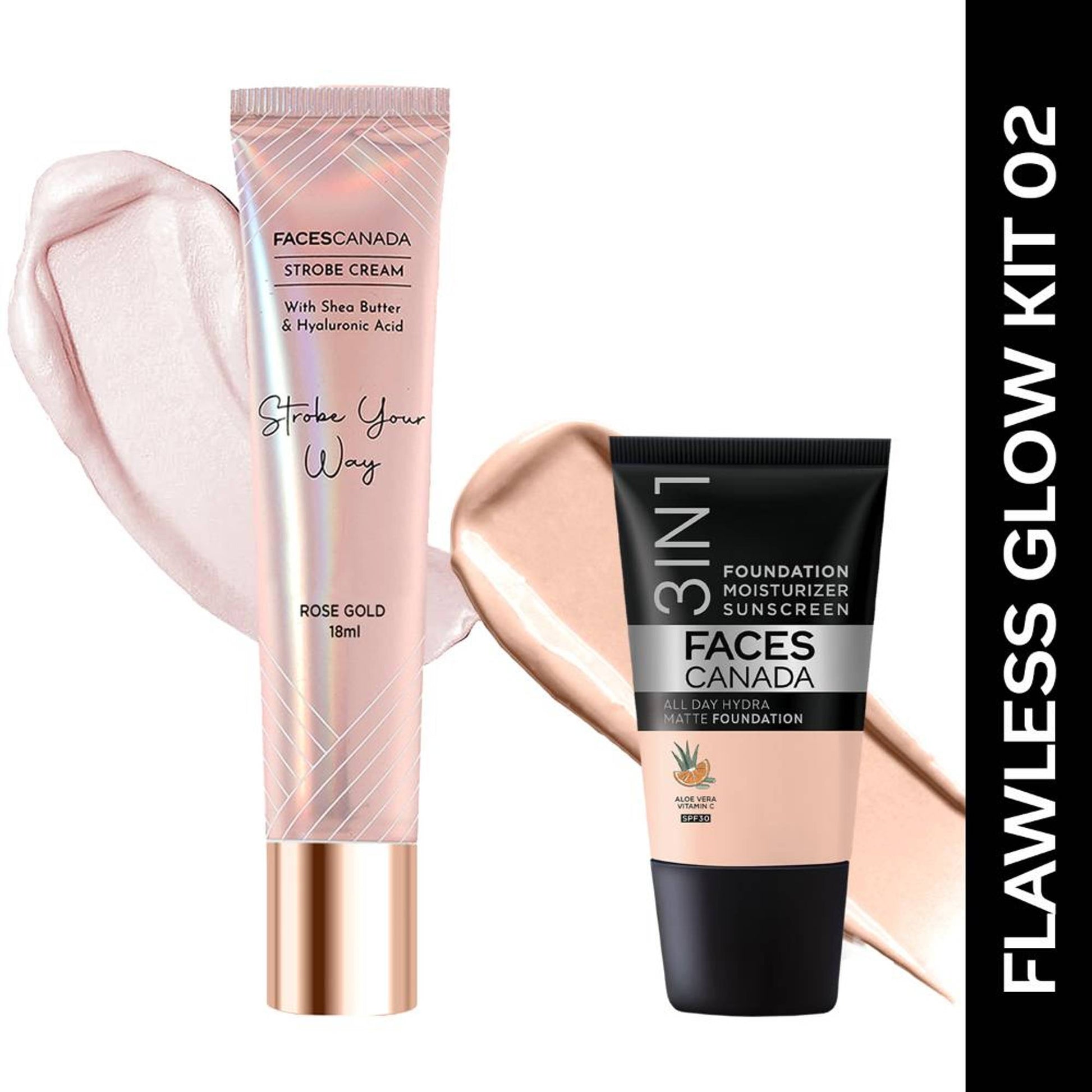 Faces Canada Flawless Rose Gold Glow Kit - Rose Ivory 011