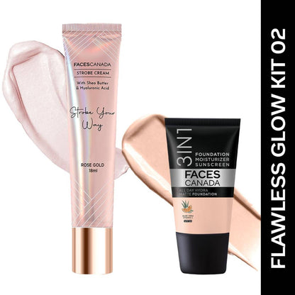 Faces Canada Flawless Rose Gold Glow Kit - Rose Ivory 011