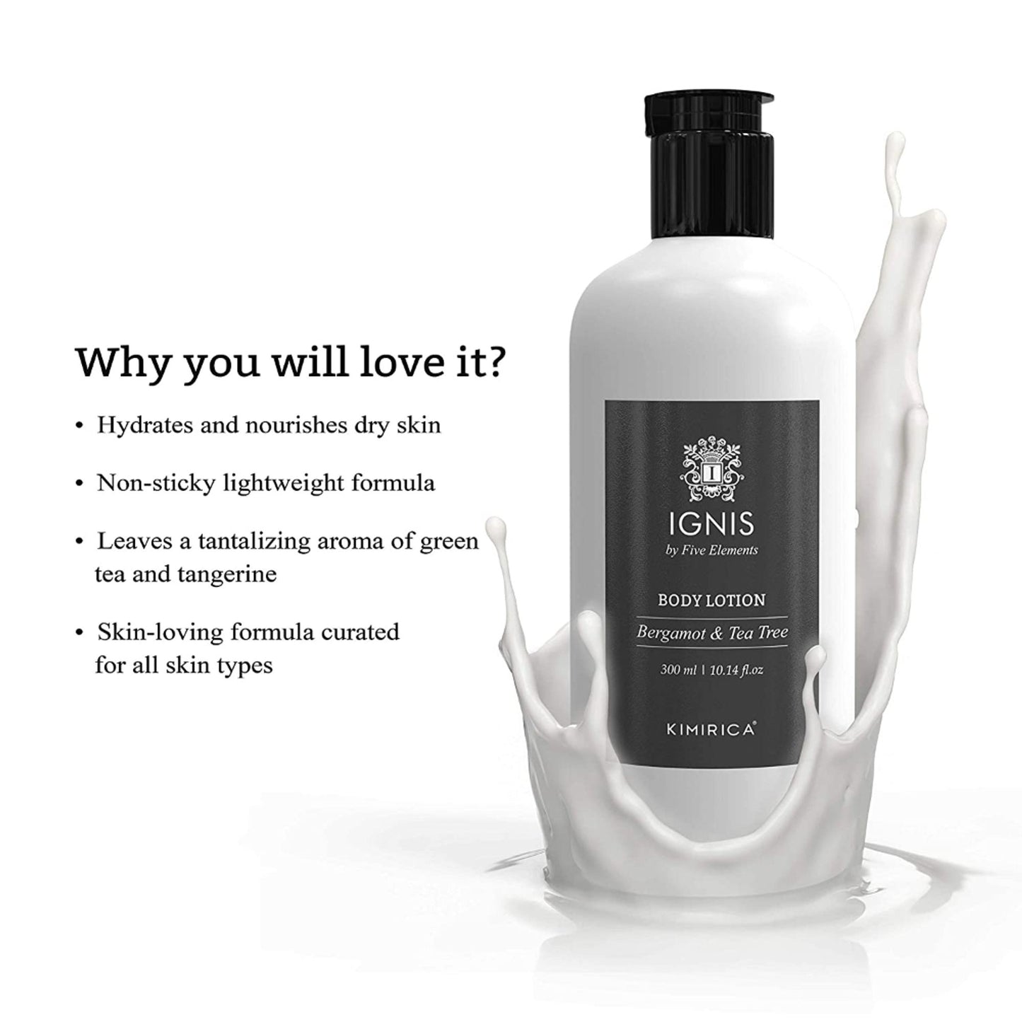Kimirica Ignis Tea Tree Body Lotion For Non Sticky, Hydrated Skin