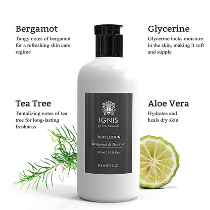 Kimirica Ignis Tea Tree Body Lotion For Non Sticky, Hydrated Skin