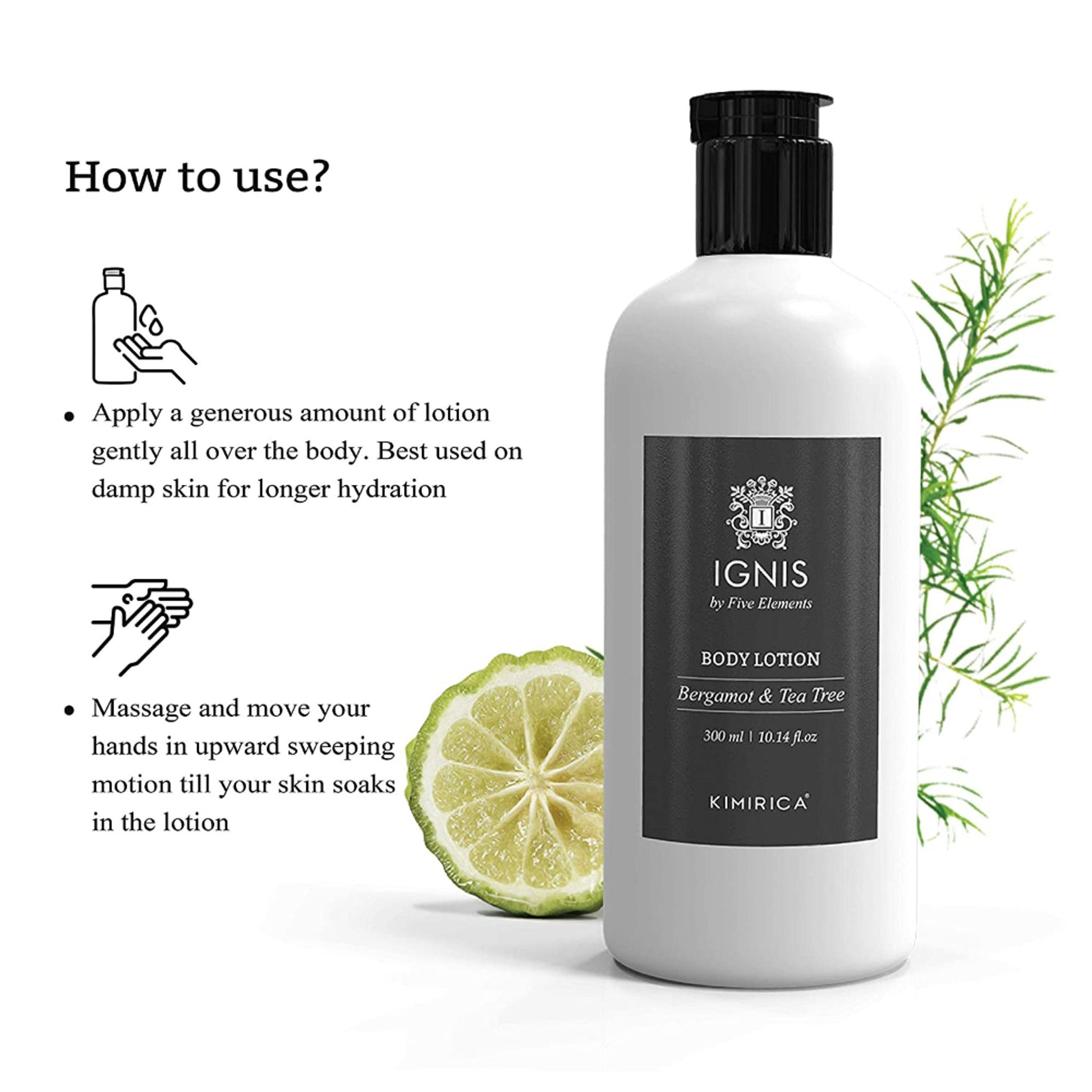 Kimirica Ignis Tea Tree Body Lotion For Non Sticky, Hydrated Skin