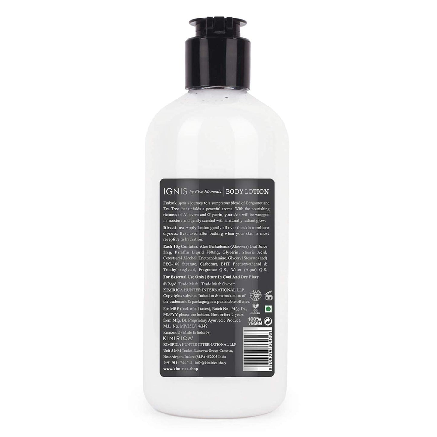 Kimirica Ignis Tea Tree Body Lotion For Non Sticky, Hydrated Skin