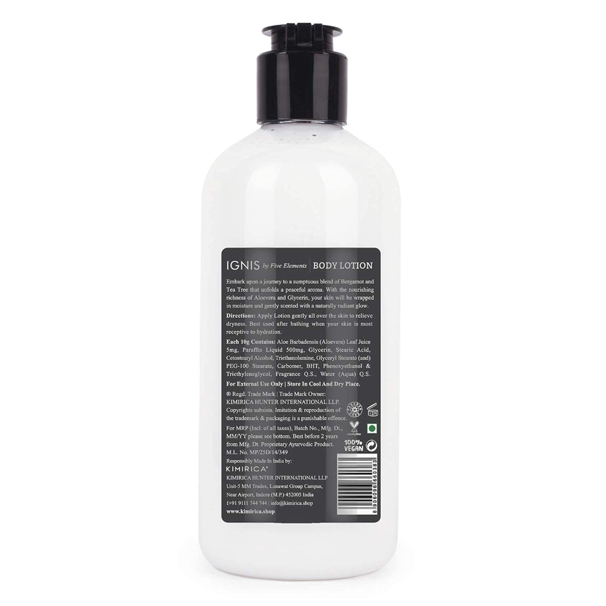 Kimirica Ignis Tea Tree Body Lotion For Non Sticky, Hydrated Skin