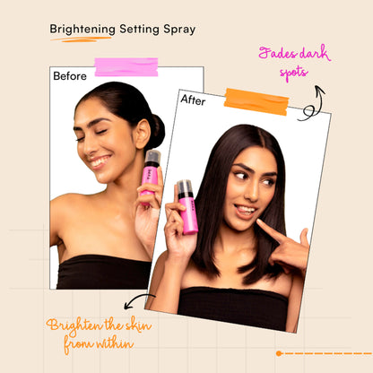 Type Beauty Brightening Setting Spray SPF 35 PA+++ Face Makeup 12Hr Set Vit C Glow