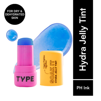 Type Beauty Soak It Hydra Jelly Tint with Squalane For Cheeks, Lips And Eyes - PH Ink 87