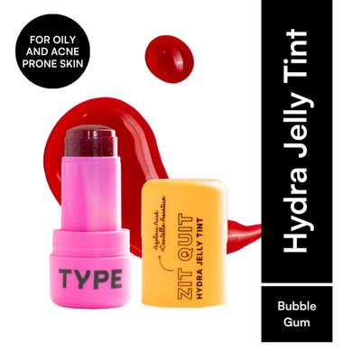 Type Beauty Zit Quit Hydra Jelly Tint with Azelaic Acid For Cheeks, Lips and Eyes - Bubble Gum 85