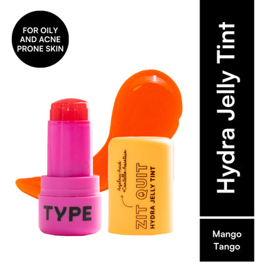 Type Beauty Zit Quit Hydra Jelly Tint with Azelaic Acid For Cheeks, Lips and Eyes - Mango Tango 86