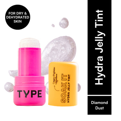 Type Beauty Soak It Hydra Jelly Tint with Squalane For Cheeks, Lips And Eyes - Diamond Dust 88