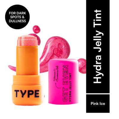 Type Beauty Get Even Hydra Jelly Tint with Vitamin C For Cheeks, Lips and Eyes - Pink Ice 89