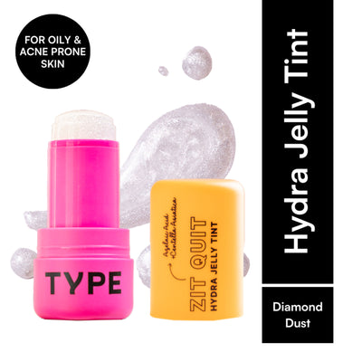Type Beauty Zit Quit Hydra Jelly Tint with Azelaic Acid For Cheeks, Lips and Eyes - Diamond Dust 88