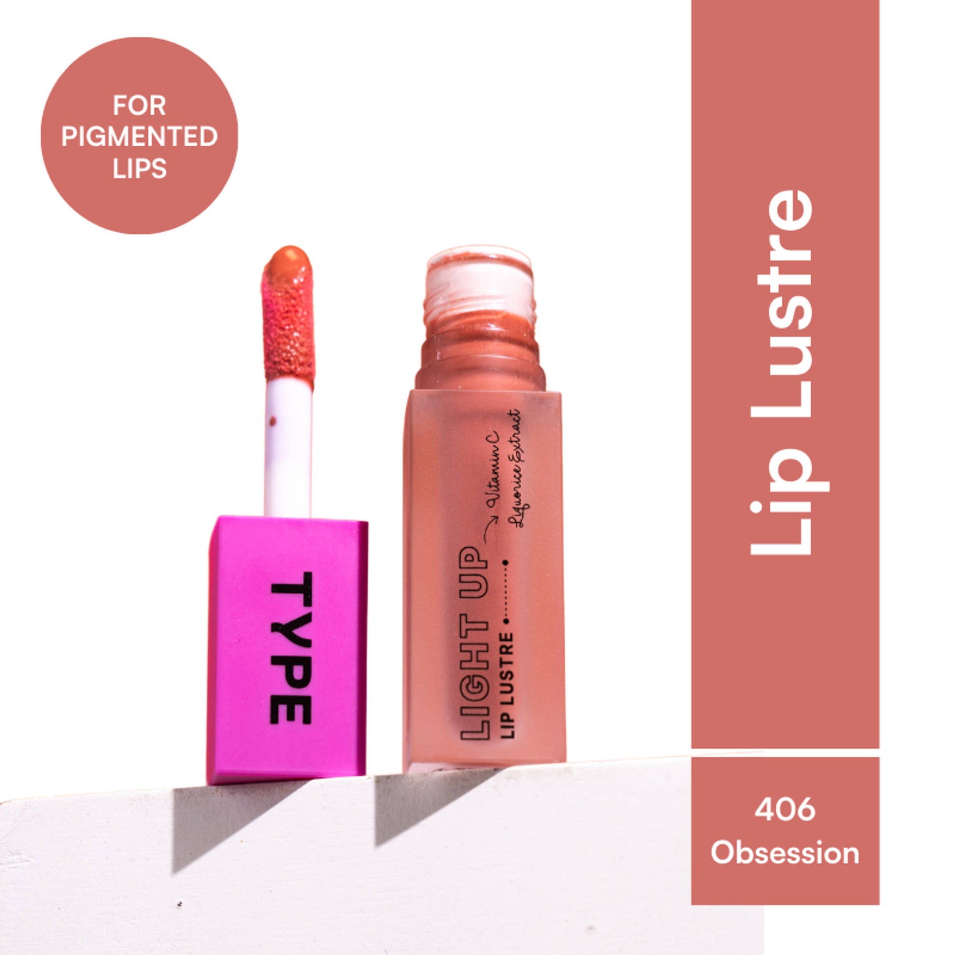 Type Beauty Lip Gloss For Pigmented Lips 6 Hrs Stay Vit C & Niacinamide - Obsession