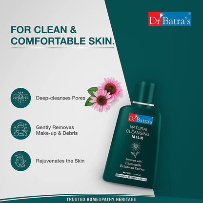 Dr Batra's Natural Cleansing Milk for Healthy & Youthful Skin Suitable for Men and Women