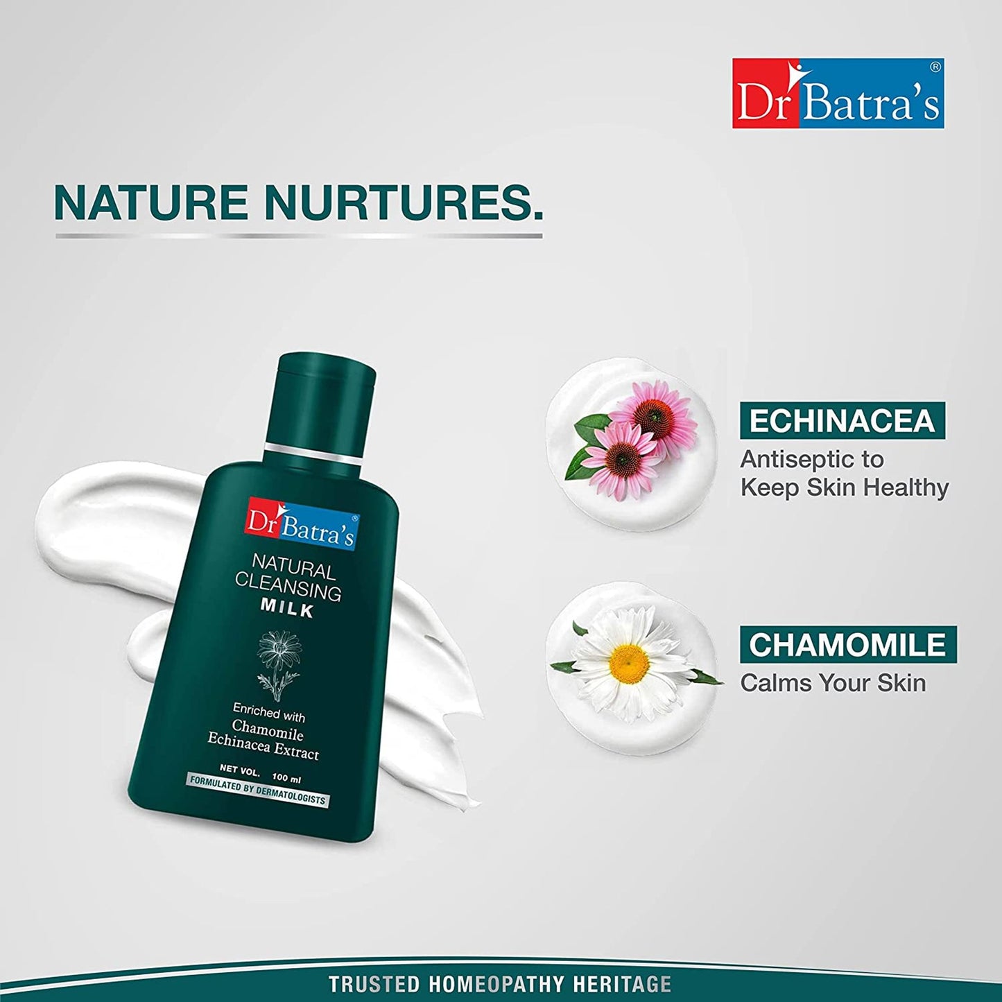 Dr Batra's Natural Cleansing Milk for Healthy & Youthful Skin Suitable for Men and Women
