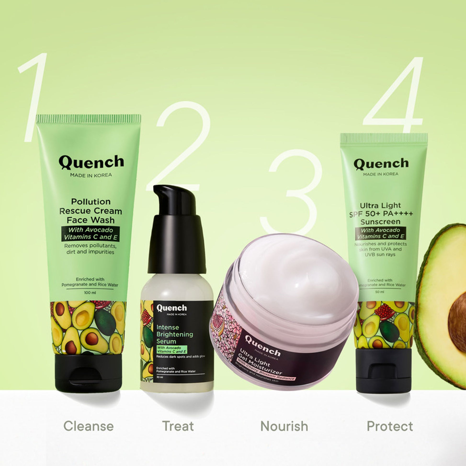 Vitamin E & Avocado Ultra Light SPF 50+ PA++++ Sunscreen for Glowing Skin