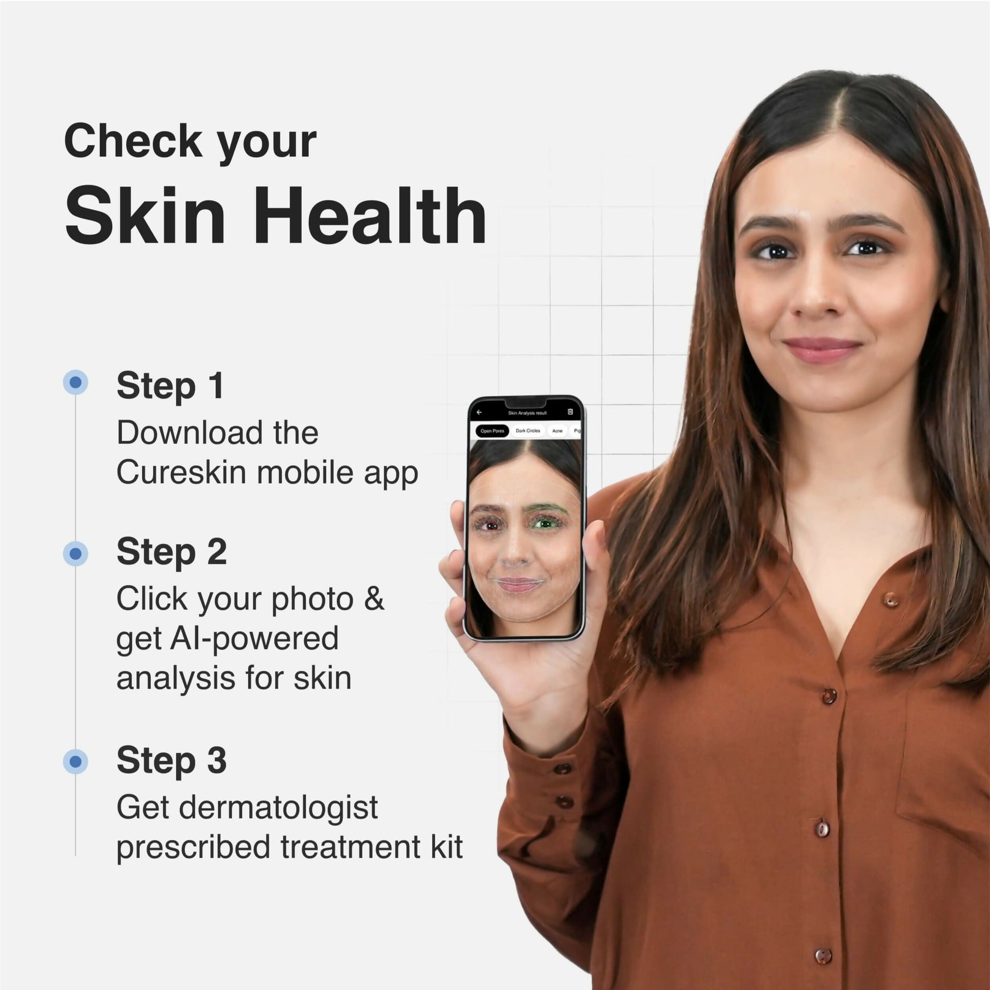 Cureskin Dark Pro Hair Solution natural hair darkener with color protection in a bottle, suitable for enhancing dark hair tones.