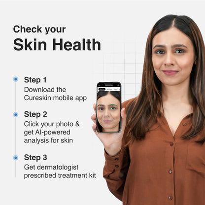 Cureskin Dark Pro Hair Solution natural hair darkener with color protection in a bottle, suitable for enhancing dark hair tones.