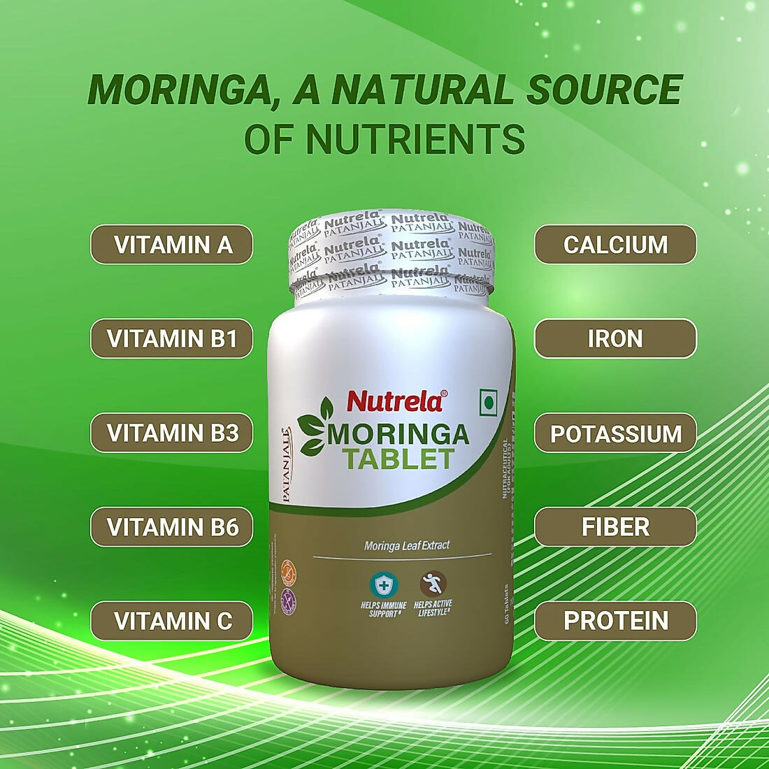 Patanjali Nutrela Moringa Tablets - Indyancart