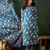 Dhiyona SN Women's Floral Printed Sequinned V-Neck Pure Cotton Straight Kurta & Trouser With Dupatta