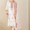 Dhiyona IE Women Floral Embroidered Cotton Kurta with Trousers & Dupatta