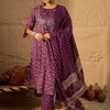 Dhiyona IE Floral Printed Kurta With Trouser & With Dupatta
