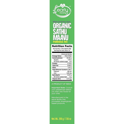 Early Foods Organic Sattu Maavu Porridge Mix