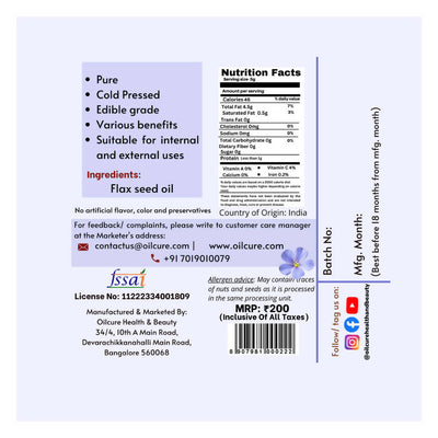 Oilcure Flax Seed Oil