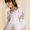 Dhiyona IE Women Floral Printed Regular Pure Cotton Kurta with Trousers