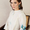 Dhiyona IE Printed Pure Cotton Straight Tunic With Trousers Co-Ords