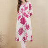 Dhiyona IE Women Floral Printed Regular Kurta with Trousers