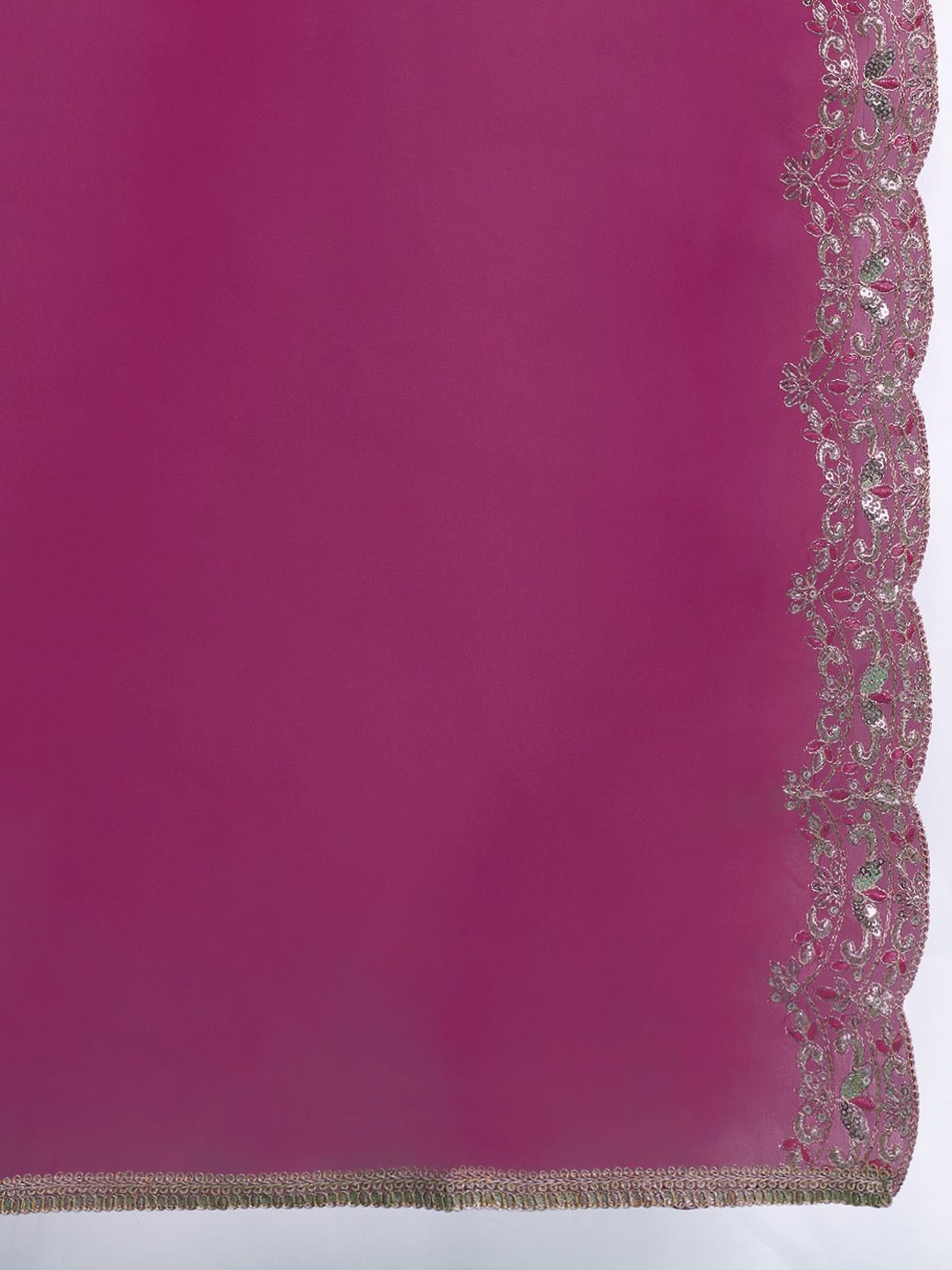 Indyancart IE Plus Size Ethnic Motifs Embroidered Liva Kurta with Trousers & With Dupatta