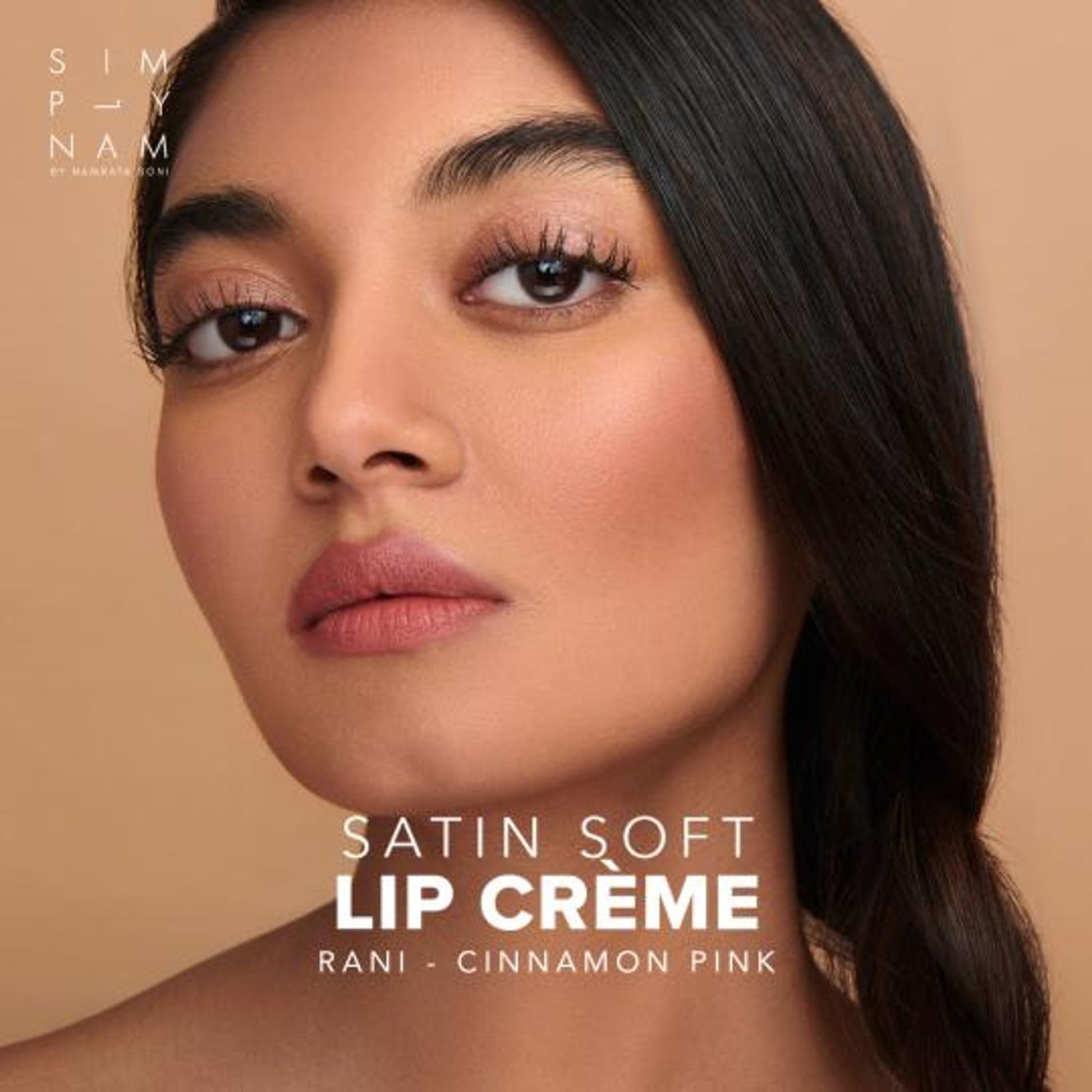 Simply Nam Satin Soft Lip Creme, Hydrating, Botanical Colour for Everyday Lips - Cinnamon Pink