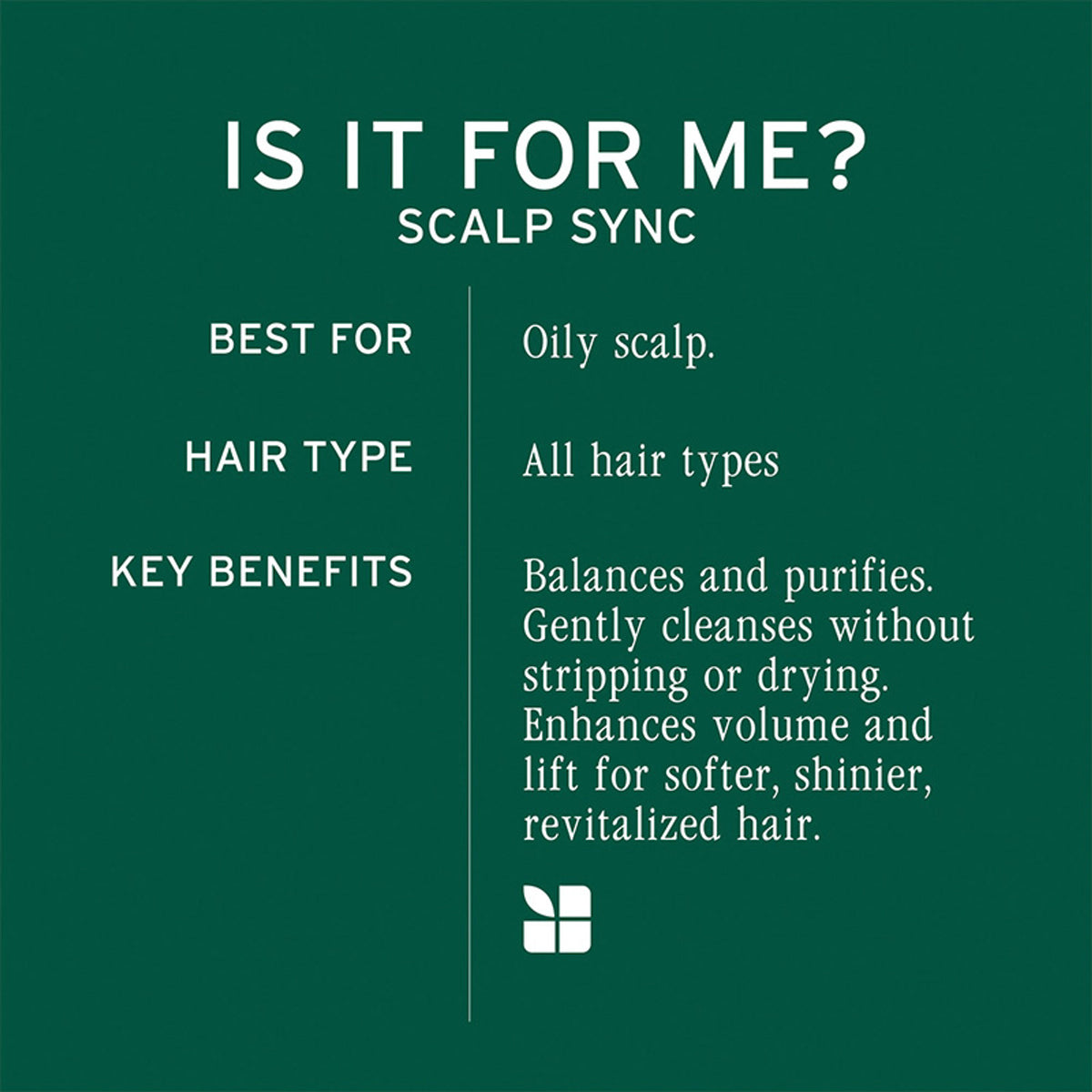 Biolage Scalp Sync Clarifying Shampoo, Soothed and Hydrated Scalp for up to 72 hours