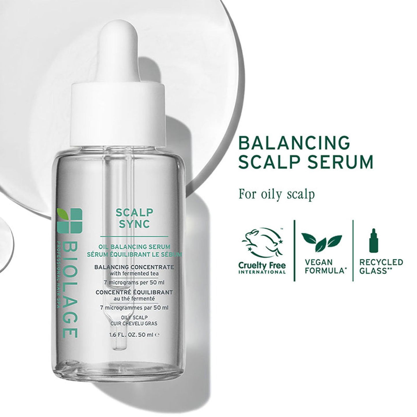 Biolage Scalp Sync Oil Balancing Serum For Oily Scalp With Fermented Tea Blend